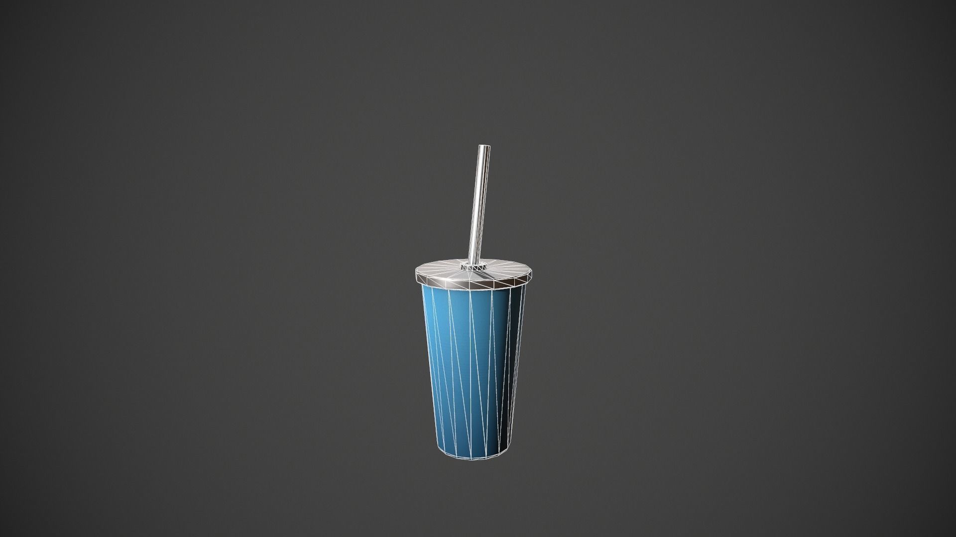 Tumbler with Straw - Colour Variations Low-poly 3D model_7