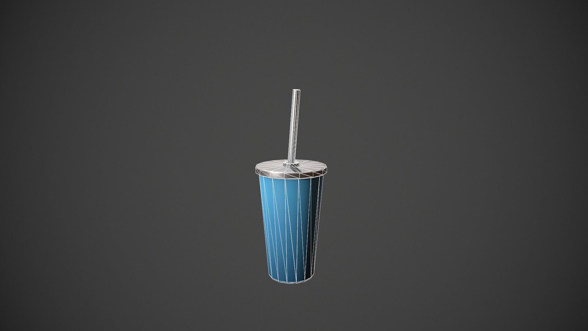 Tumbler with Straw - Colour Variations Low-poly 3D model_9