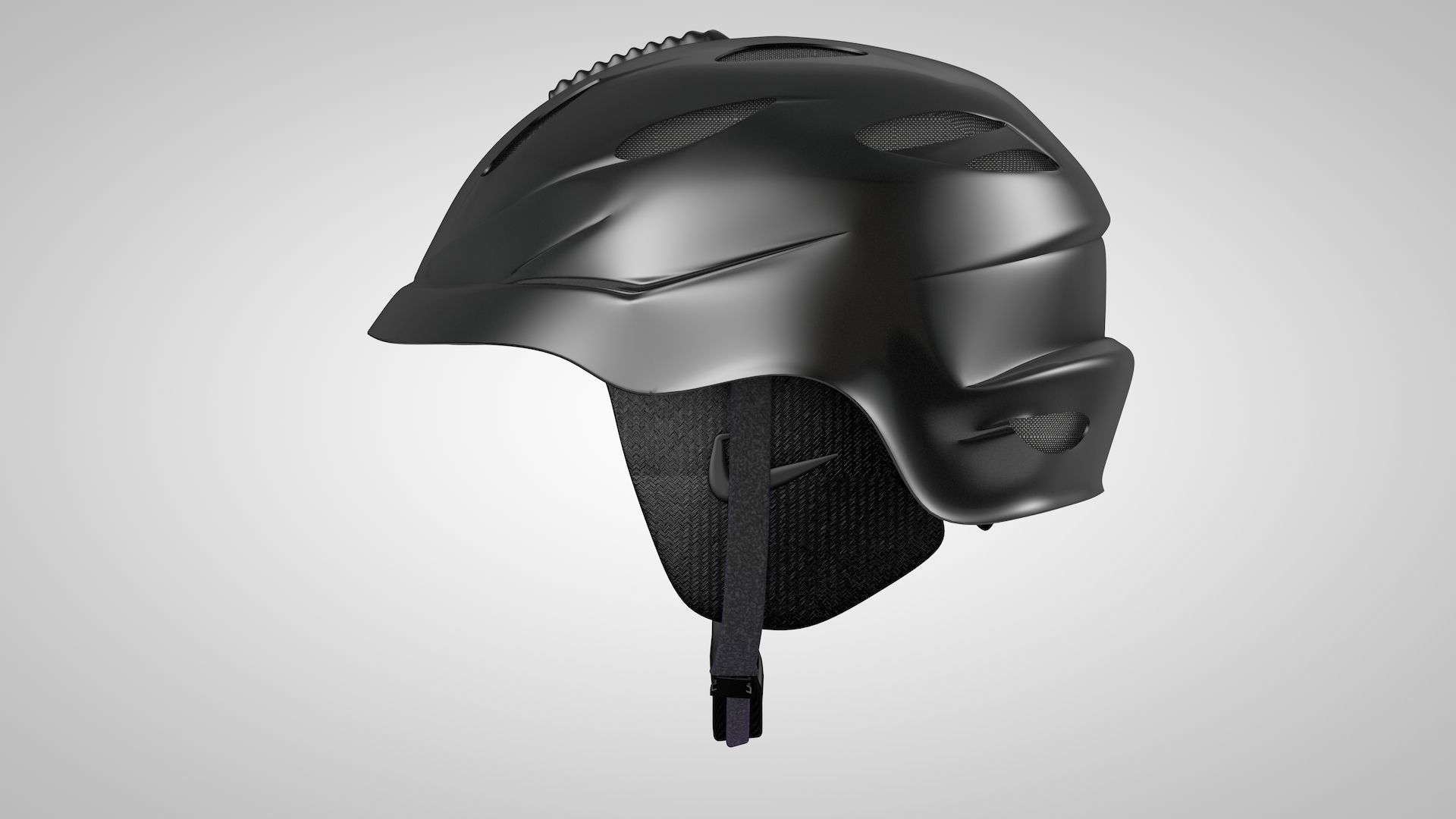 Snowboarding Helmet 3D model_2