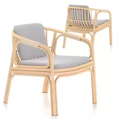 Hublot rattan armchair