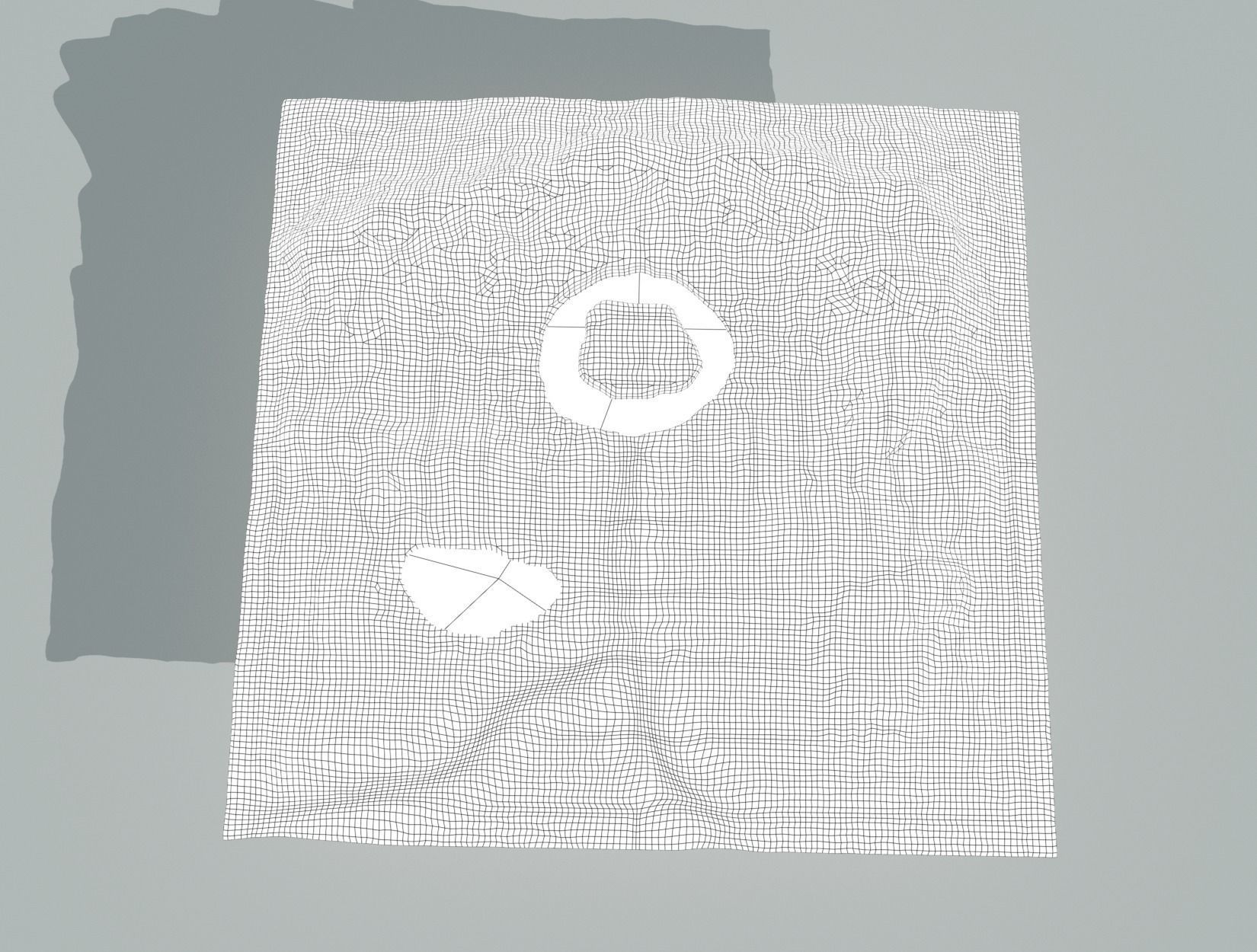 TERRAIN piece of paper with circle 3D model_10