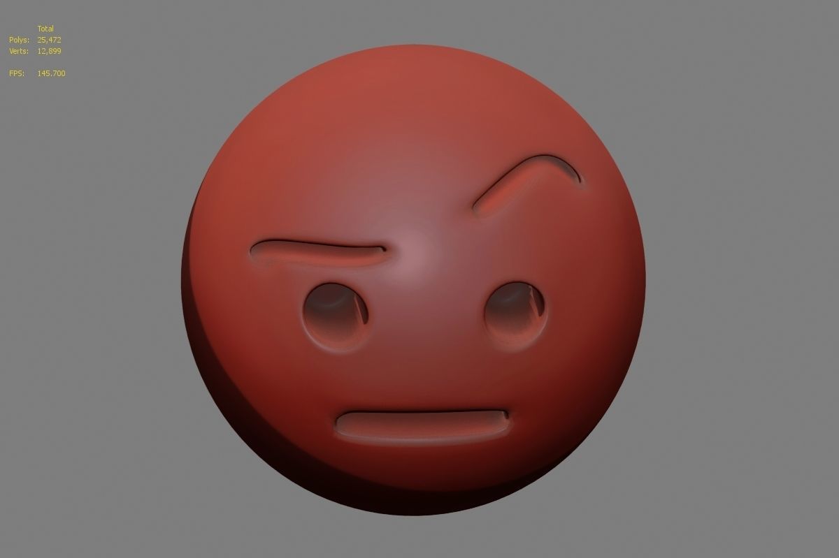 Emoji face 3D model_10