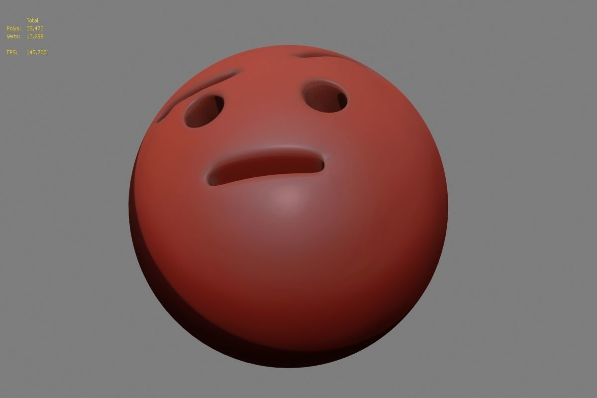 Emoji face 3D model_21