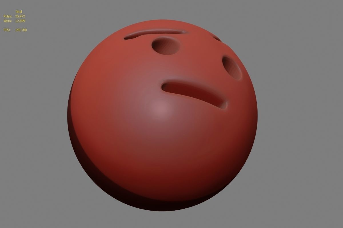 Emoji face 3D model_22