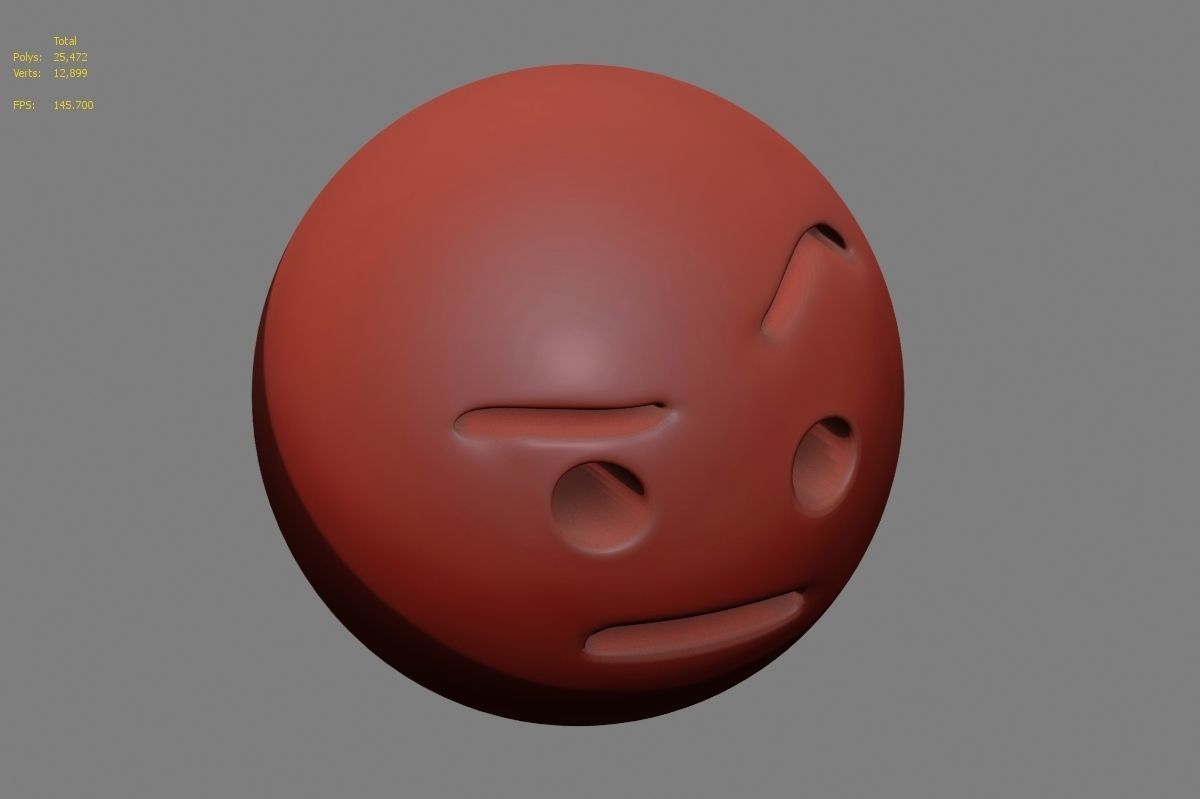 Emoji face 3D model_4