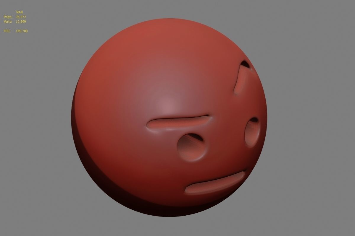 Emoji face 3D model_3