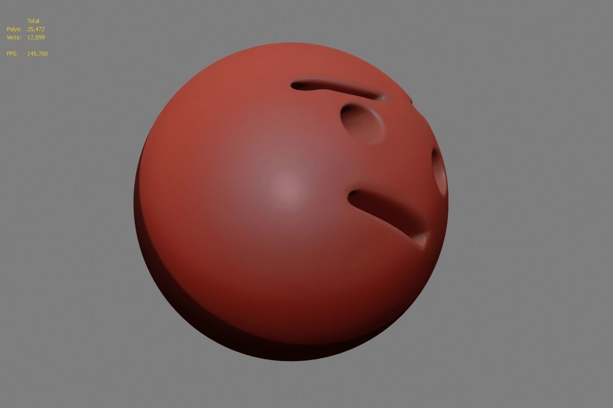 Emoji face 3D model_23