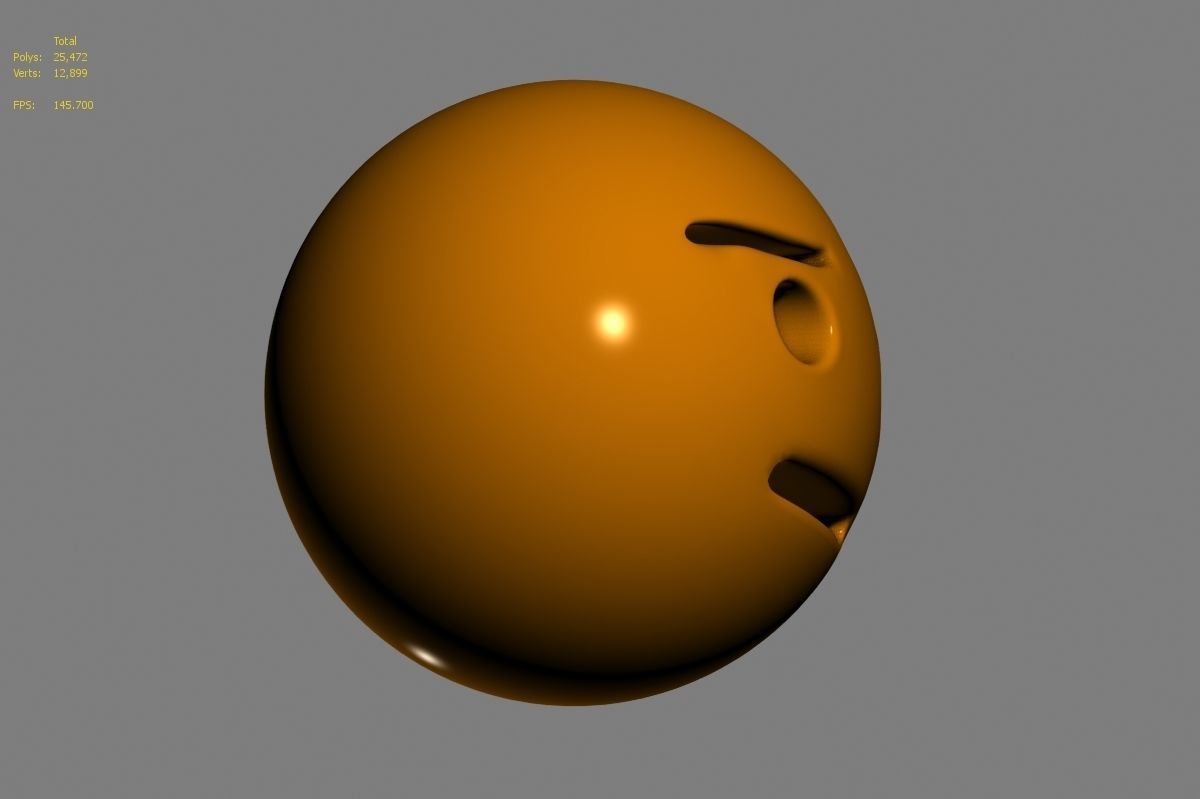 Emoji face 3D model_42