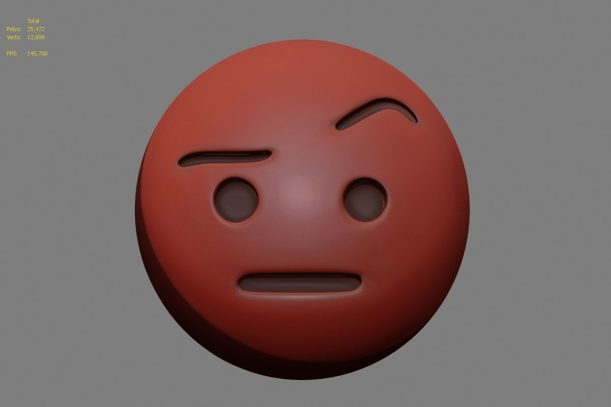 Emoji face 3D model_11