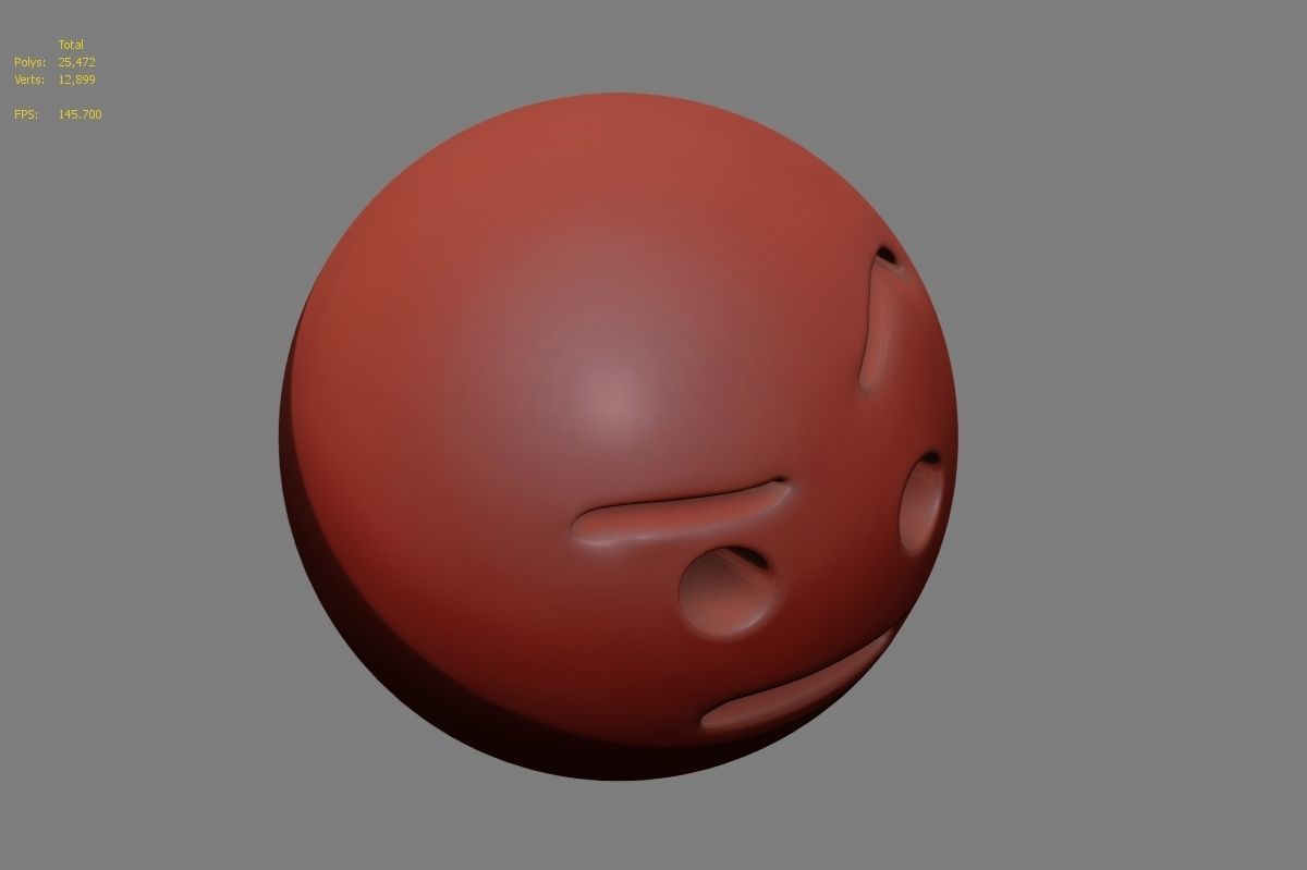 Emoji face 3D model_2