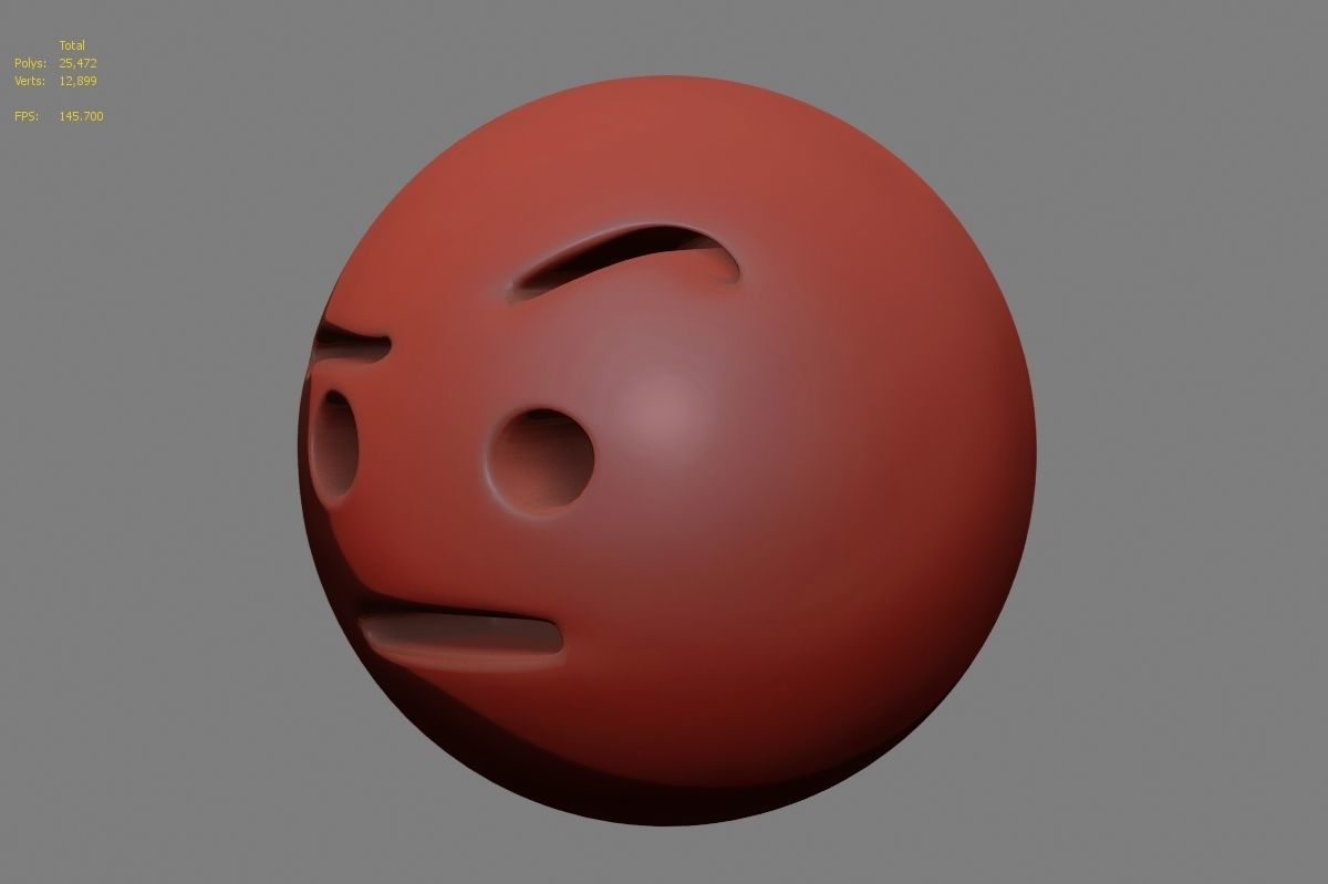 Emoji face 3D model_14