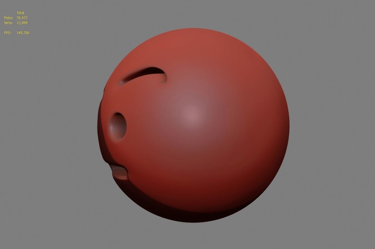 Emoji face 3D model_16