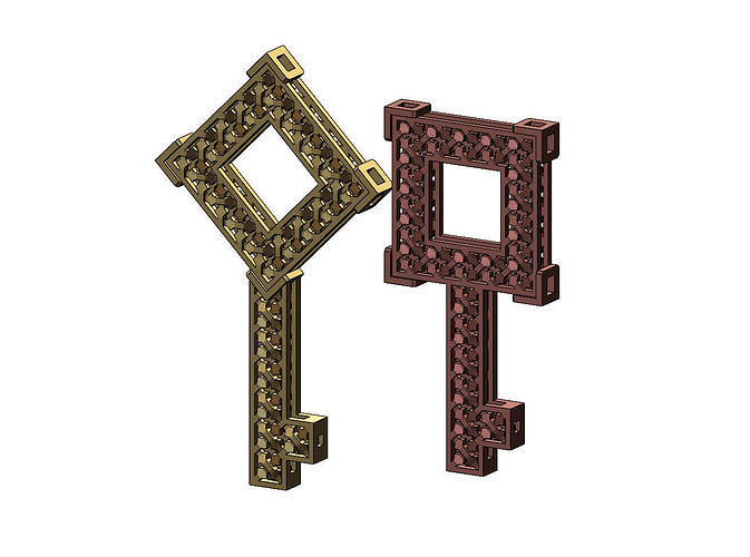 Moucharabieh keys pendants 3D print model