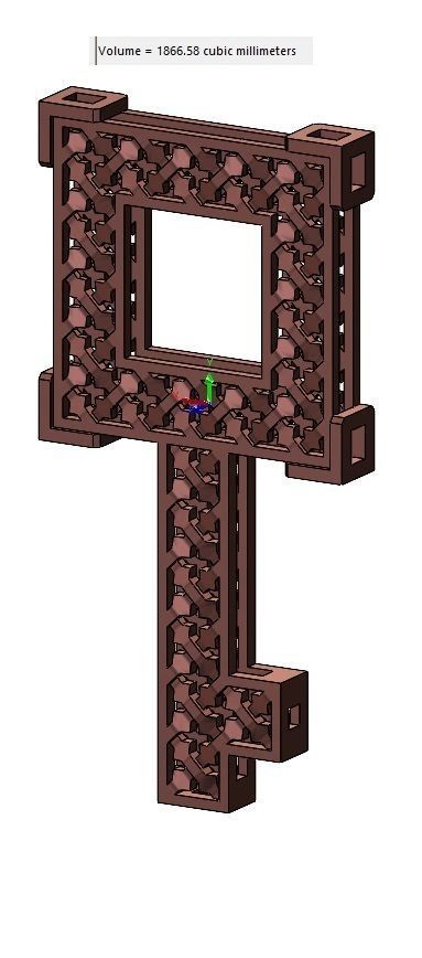 Moucharabieh keys pendants 3D print model_12