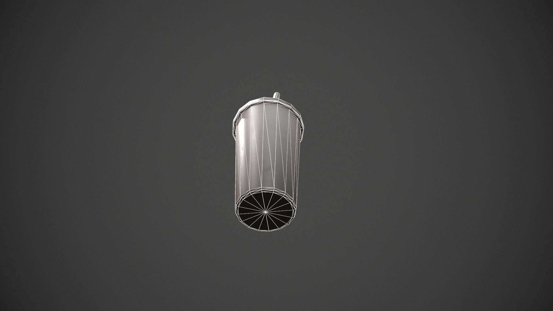Grey Tumbler with Straw Low-poly 3D model_17