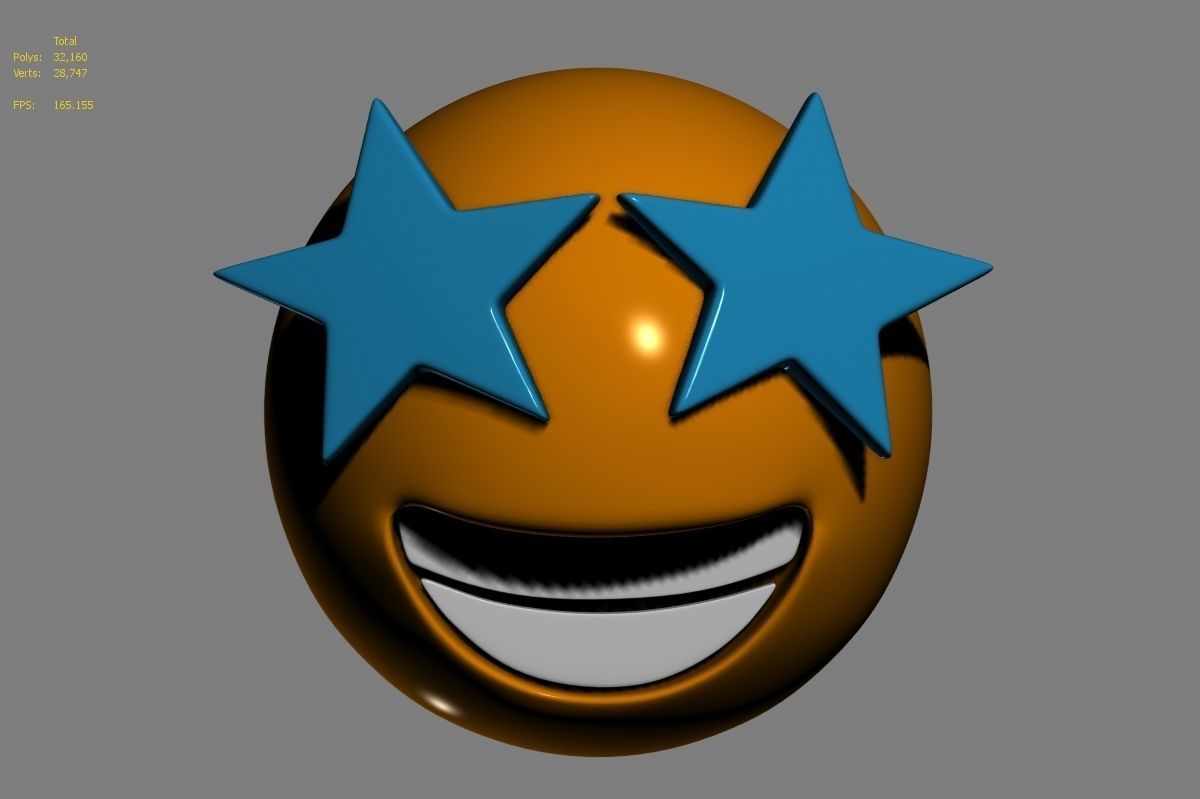 Emoji Star-Struck 3D model_9