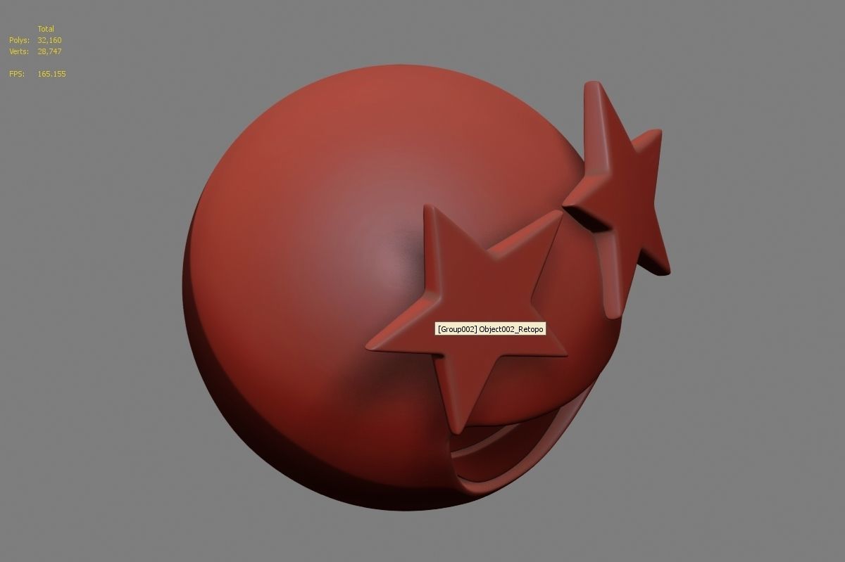 Emoji Star-Struck 3D model_23