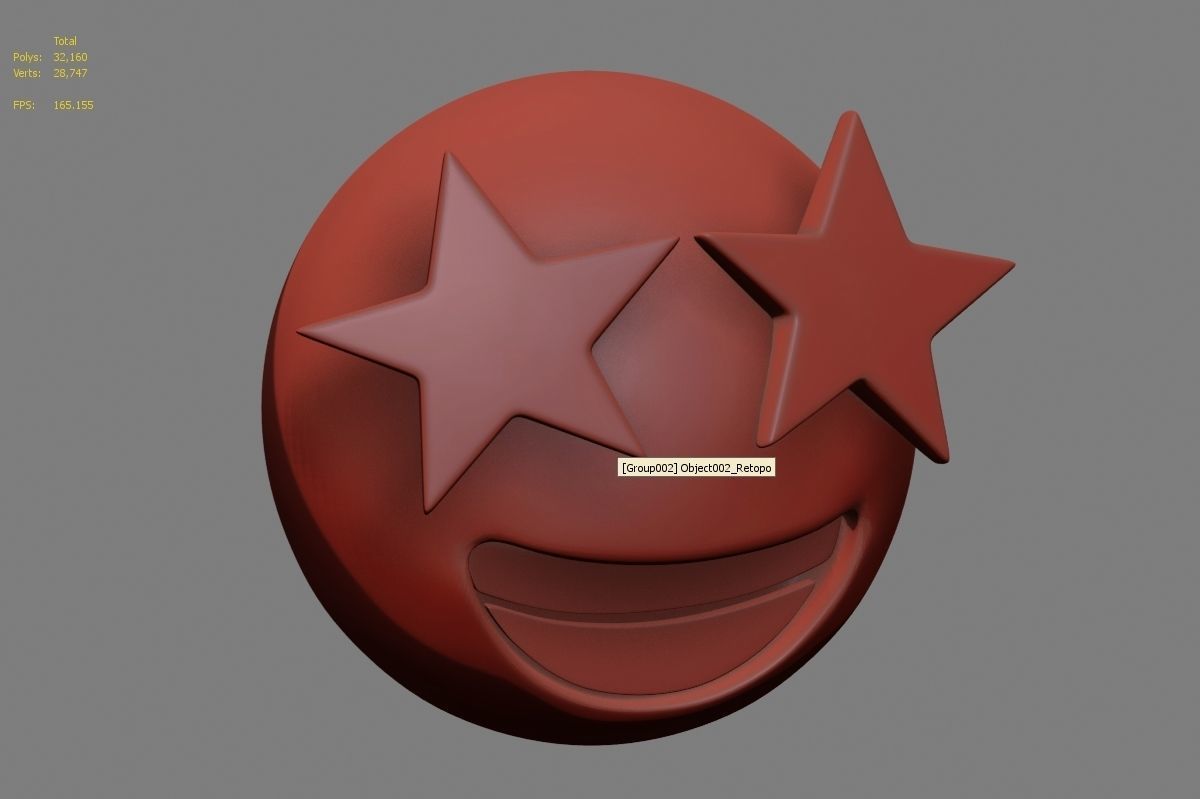 Emoji Star-Struck 3D model_28