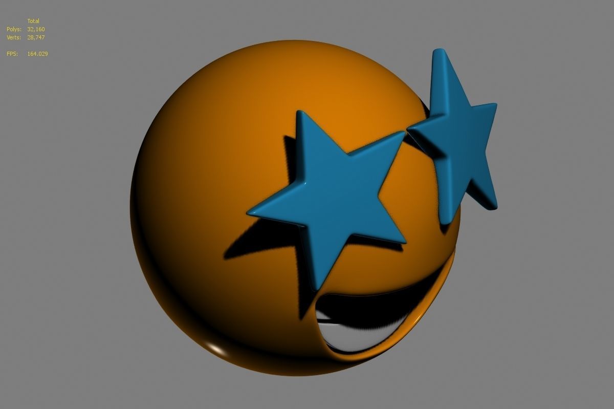 Emoji Star-Struck 3D model_3