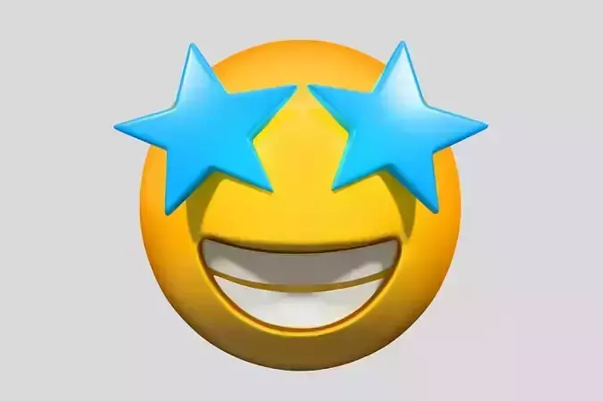 Emoji Star-Struck 3D model