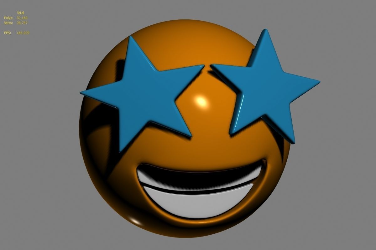Emoji Star-Struck 3D model_8