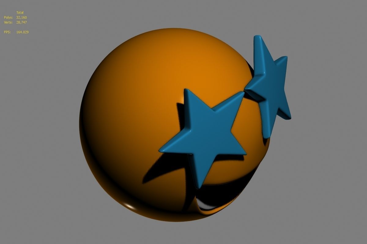 Emoji Star-Struck 3D model_2