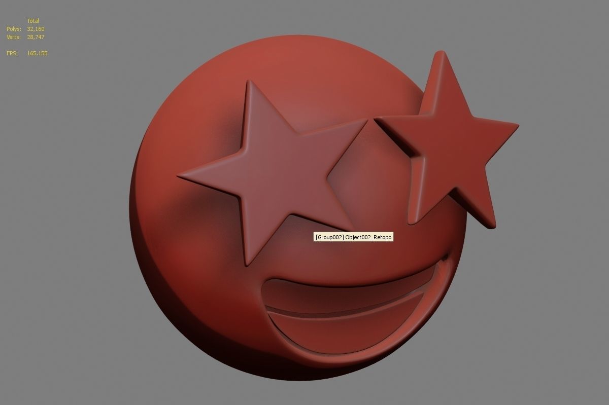 Emoji Star-Struck 3D model_26