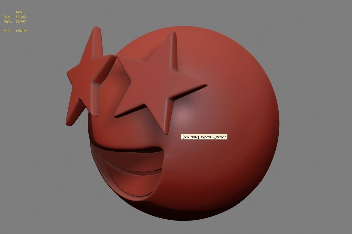 Emoji Star-Struck 3D model_34