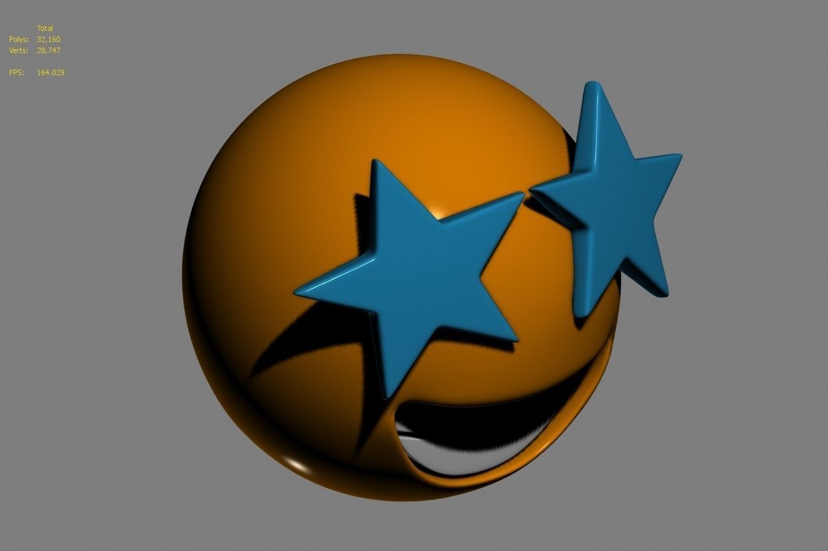Emoji Star-Struck 3D model_4