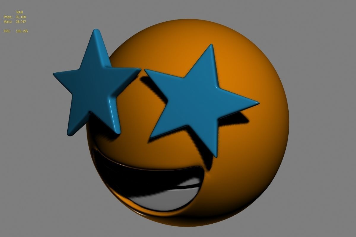Emoji Star-Struck 3D model_11