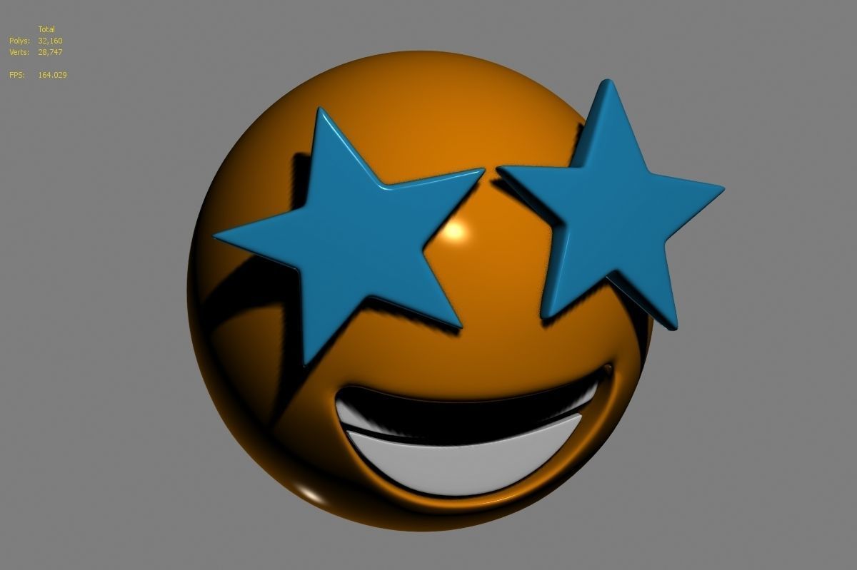 Emoji Star-Struck 3D model_7