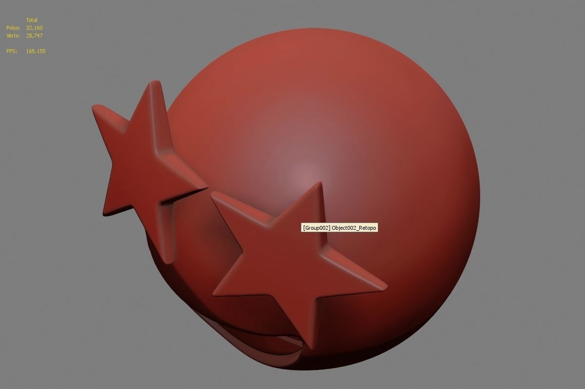 Emoji Star-Struck 3D model_43