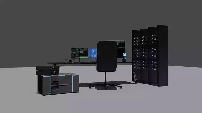 Sci fi setup - computer 