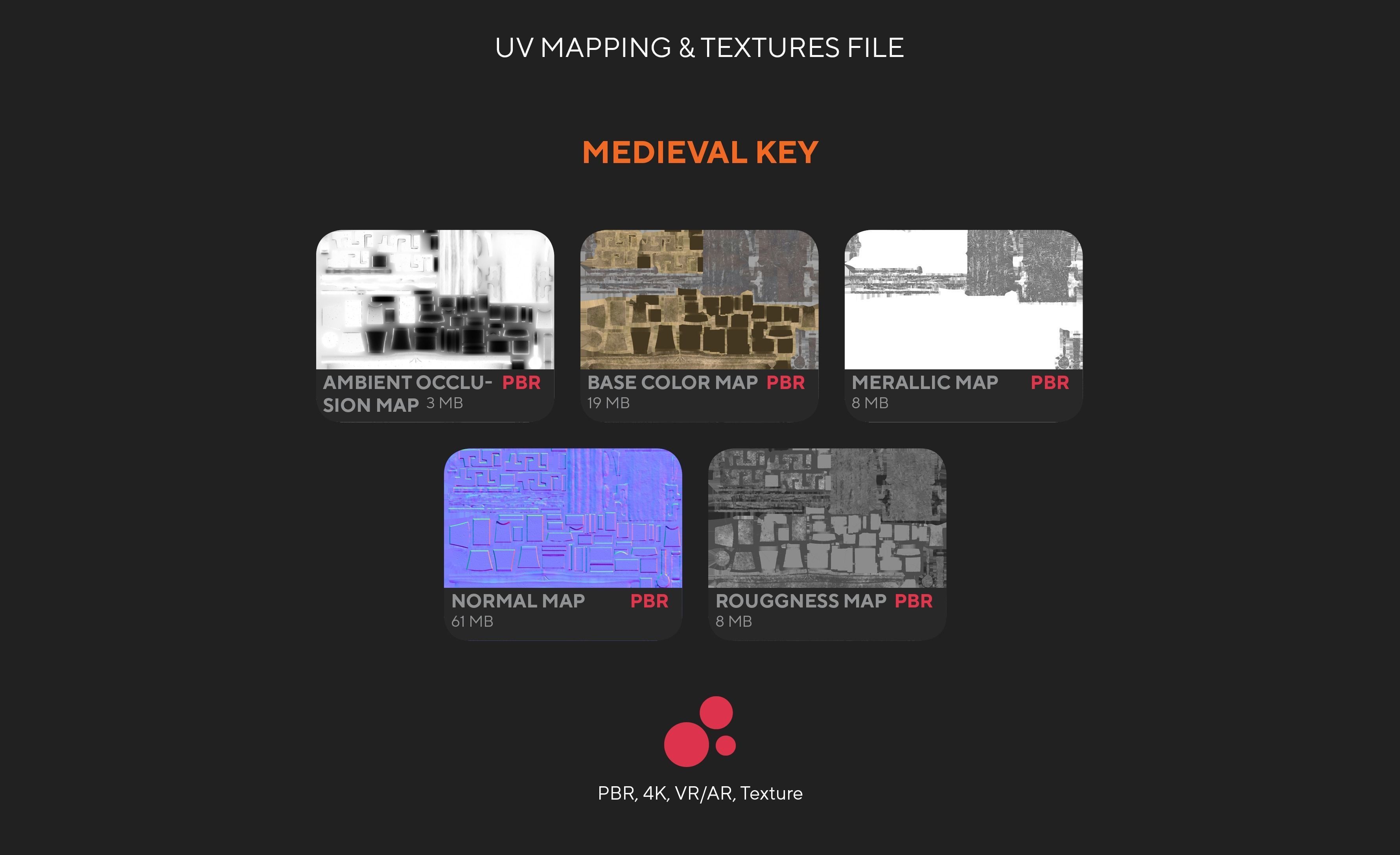 Medieval Keys Set 02 AR low-poly 3D model Low-poly 3D model_11