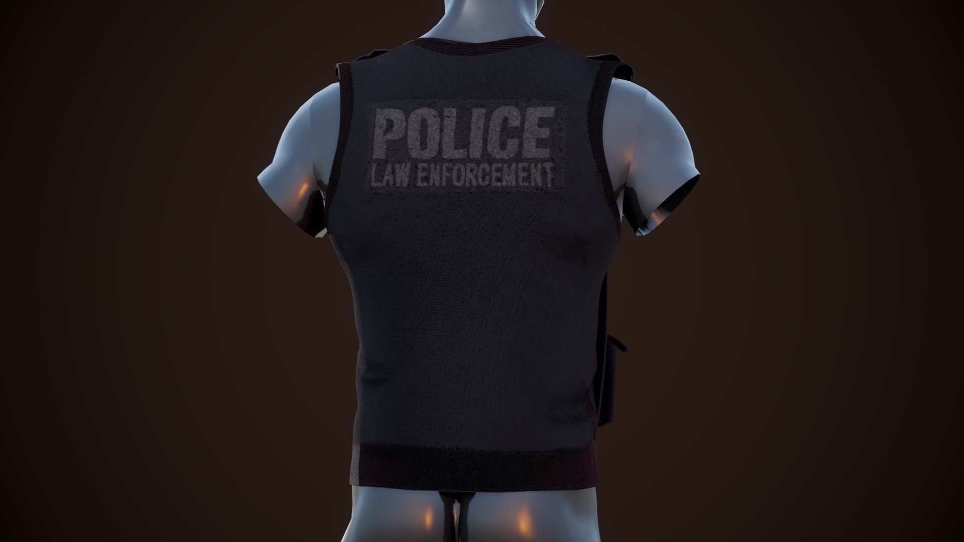 Realistic Police Vest 3d model Low-poly 3D model_8