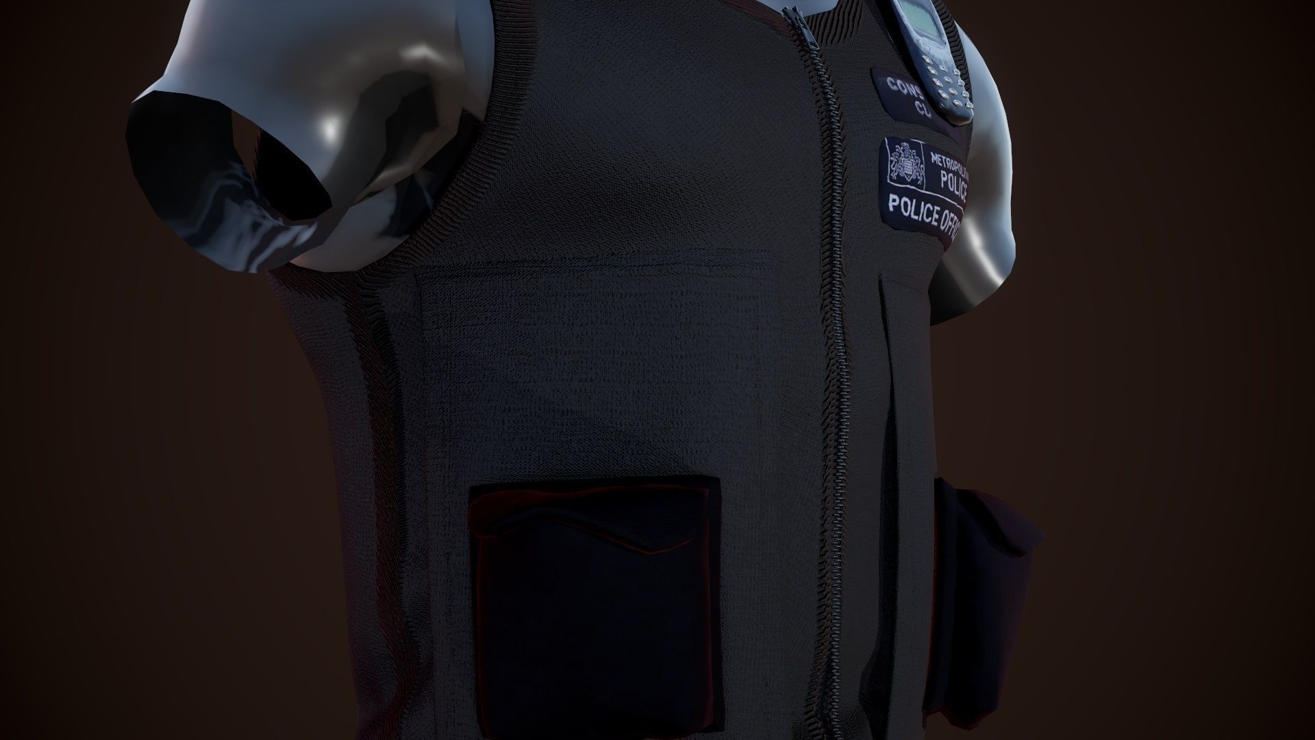 Realistic Police Vest 3d model Low-poly 3D model_9