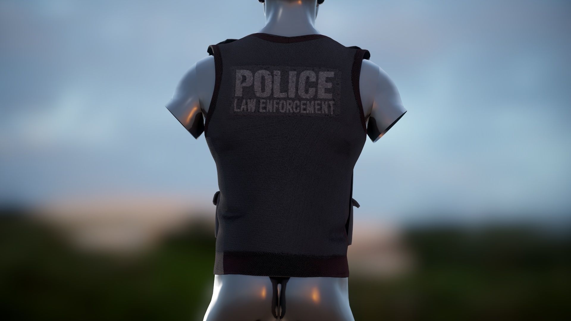 Realistic Police Vest 3d model Low-poly 3D model_3