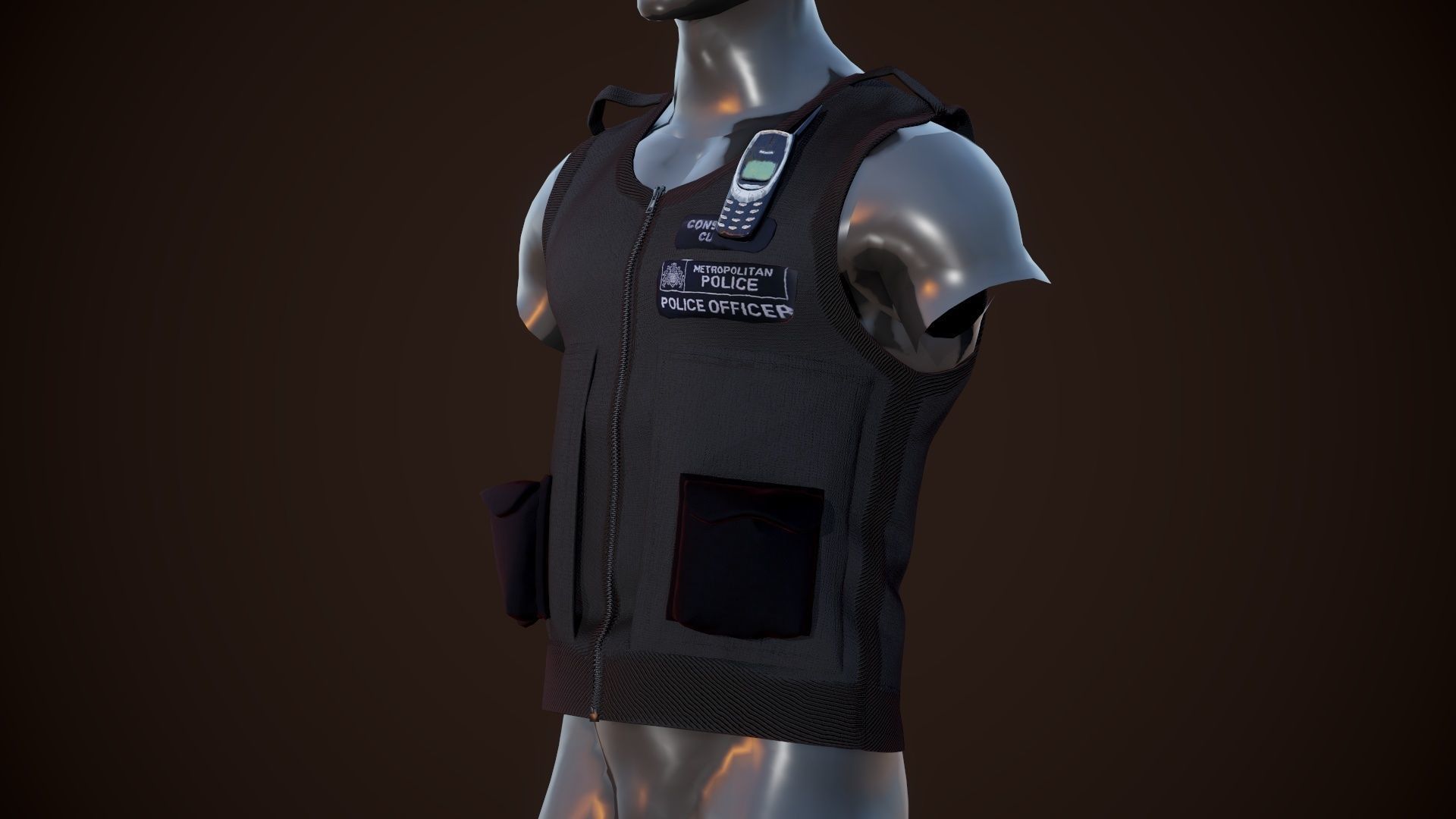Realistic Police Vest 3d model Low-poly 3D model_6