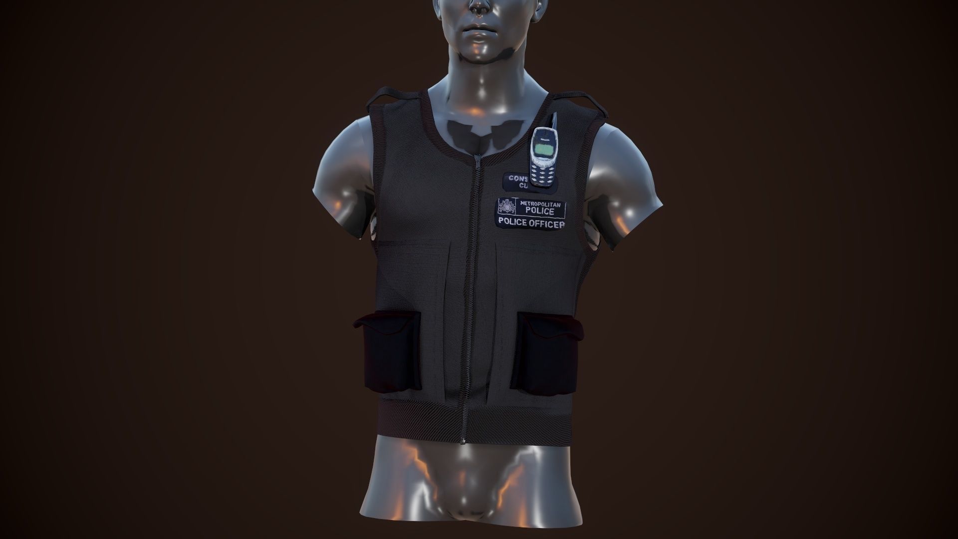 Realistic Police Vest 3d model Low-poly 3D model_5