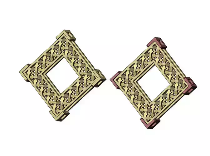 Moucharabieh box pendant  3D print model