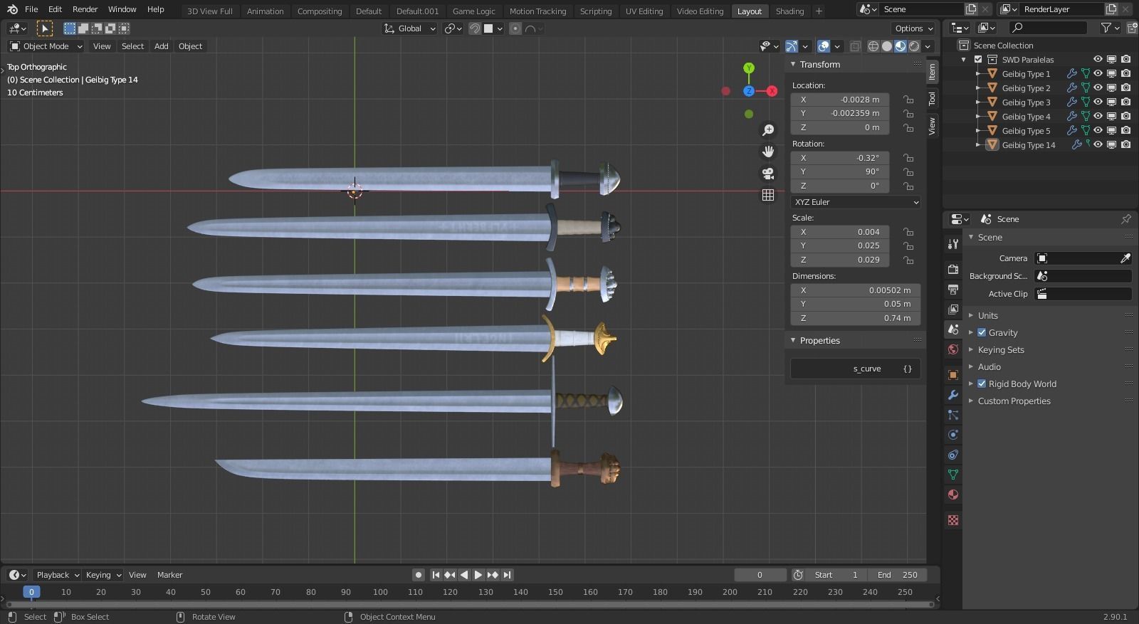 Viking Swords Low-poly 3D model_6
