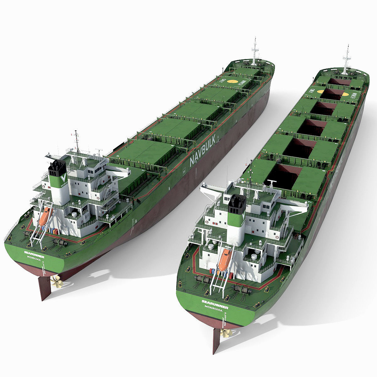 Bulk carrier with holds and reservoirs 3D model_6