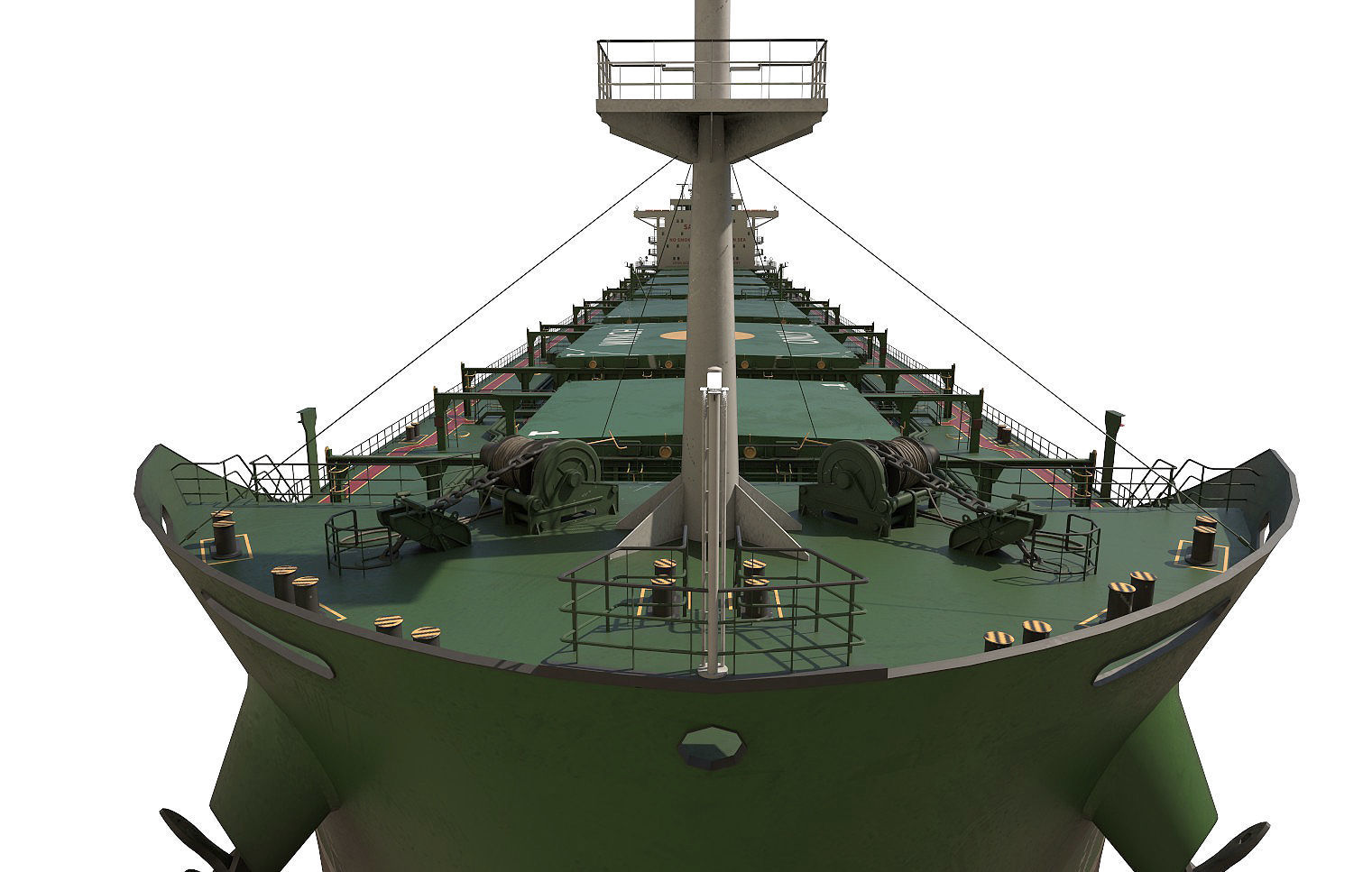 Bulk carrier with holds and reservoirs 3D model_2
