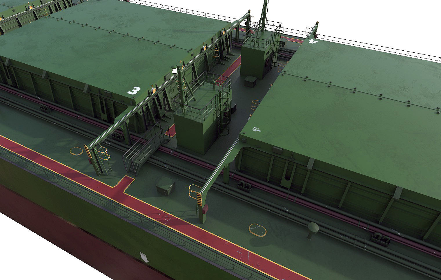Bulk carrier with holds and reservoirs 3D model_10