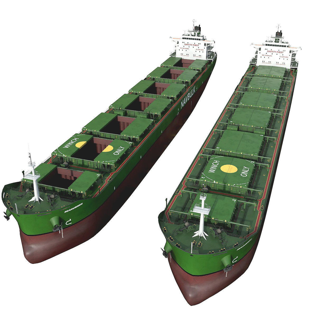 Bulk carrier with holds and reservoirs 3D model_13