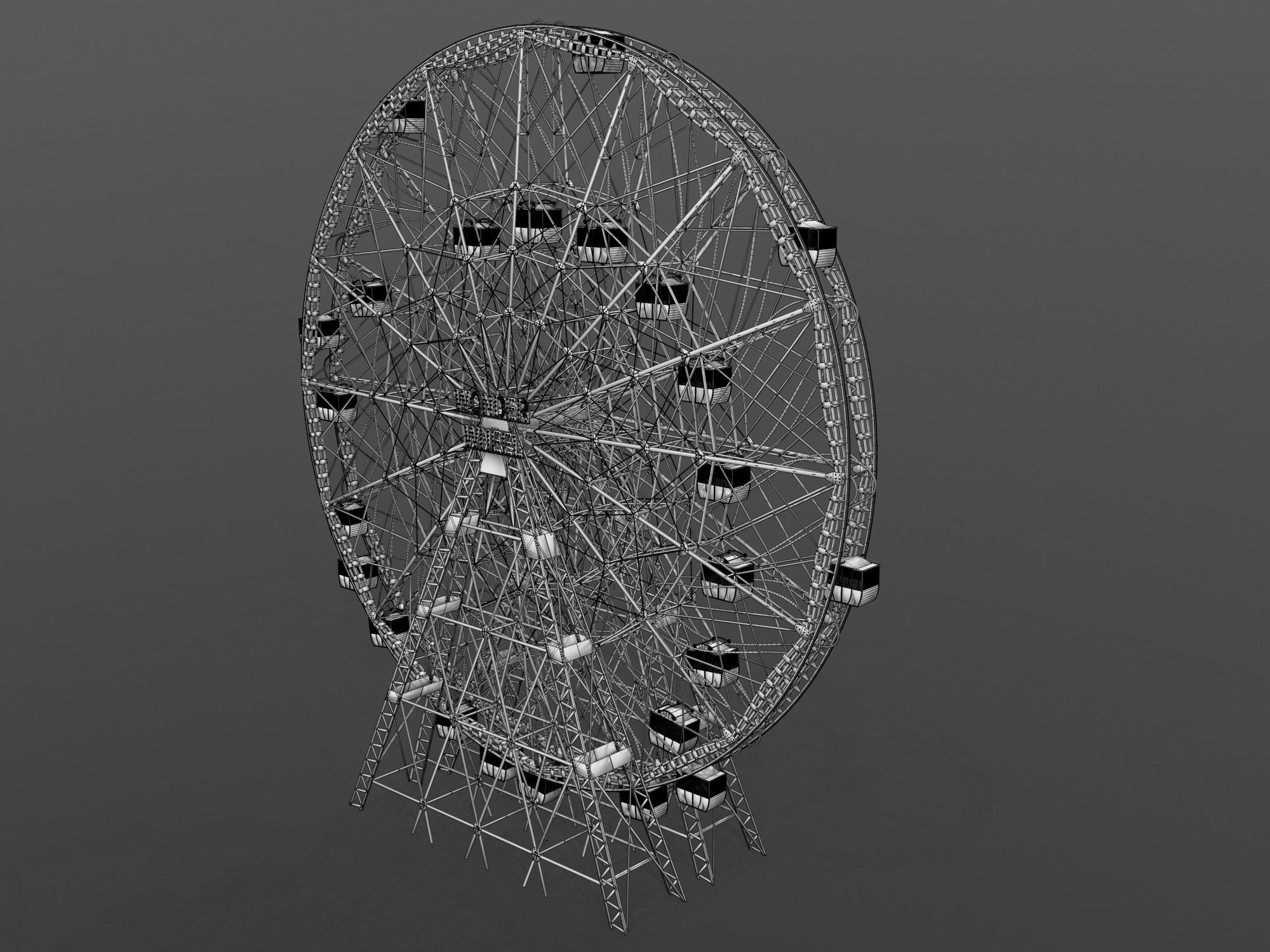 Denos Wonder Wheel Coney Island Carousel 3D model_17