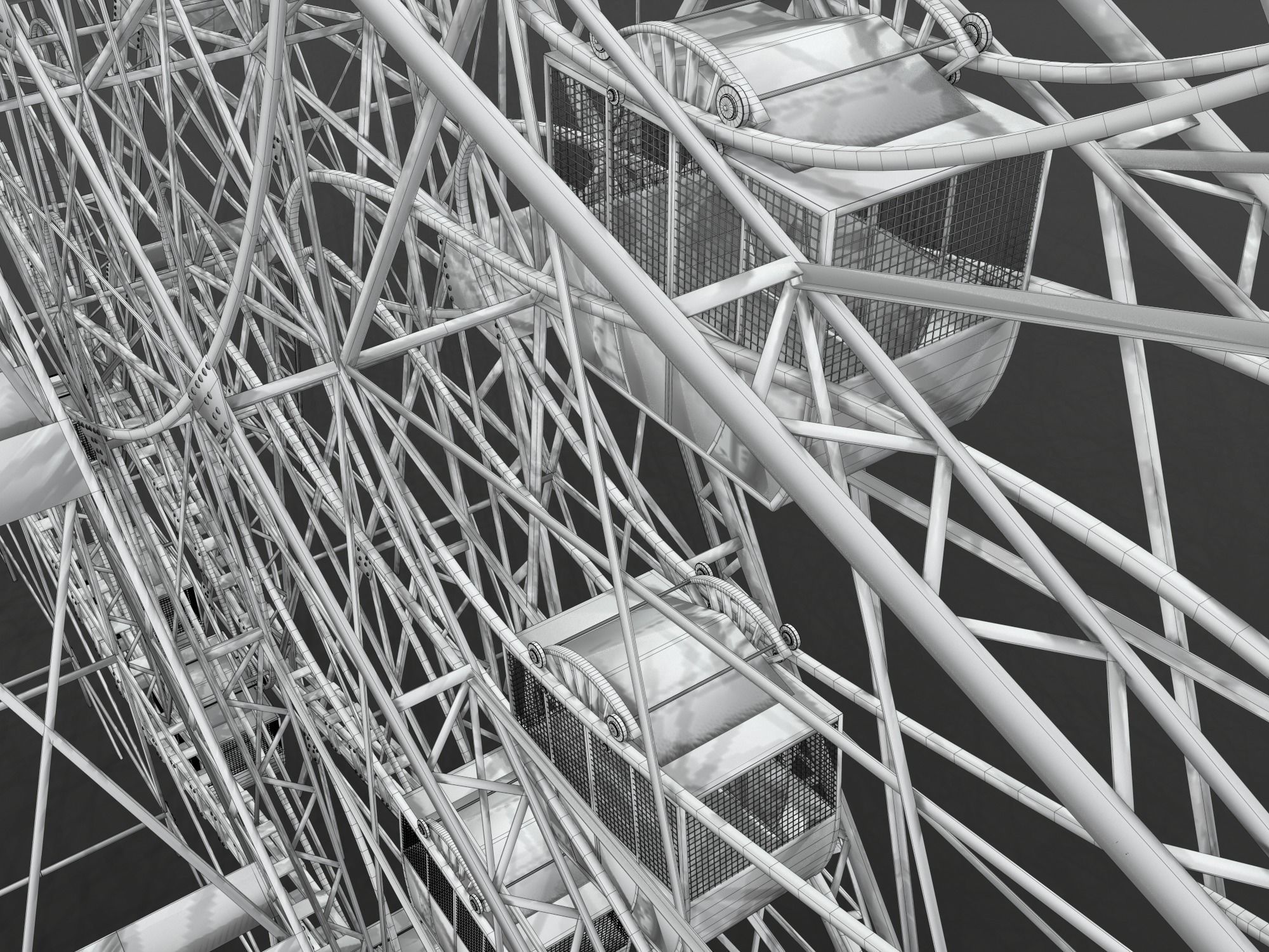 Denos Wonder Wheel Coney Island Carousel 3D model_13