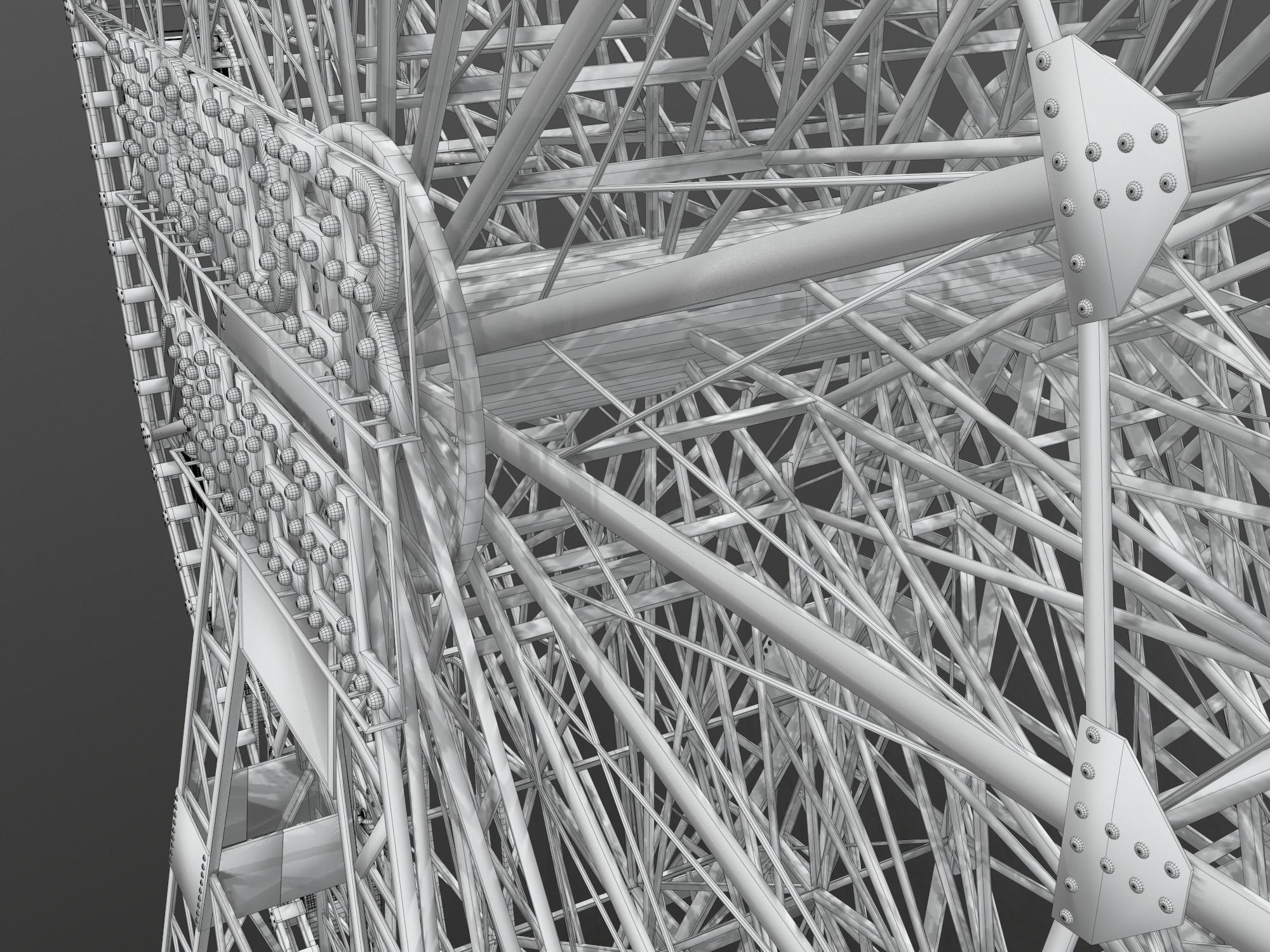 Denos Wonder Wheel Coney Island Carousel 3D model_14