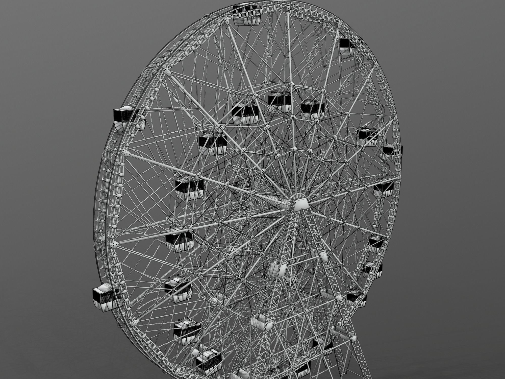 Denos Wonder Wheel Coney Island Carousel 3D model_18
