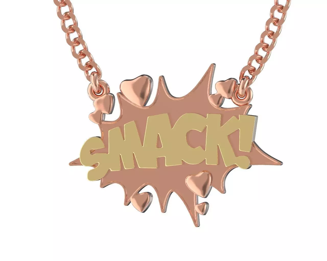 Comic style pendant SMACK 3D print model